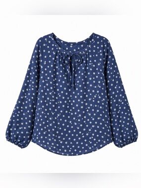 Collective Concepts Navy Polka Dot Blouse NEW Size 2X